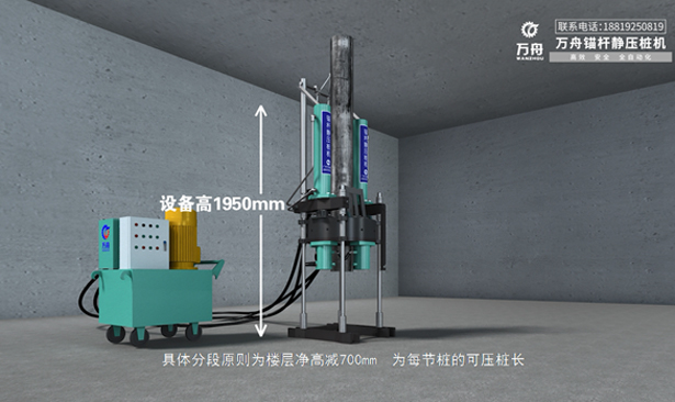 万舟锚杆静压桩施工原理动画演示